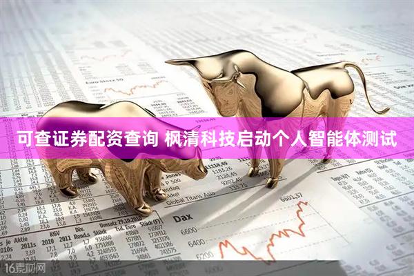 可查证券配资查询 枫清科技启动个人智能体测试